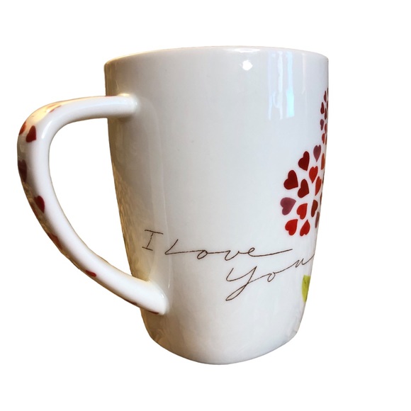 STARBUCKS 2007 I Love You Mug Cup with Hearts Flowers Valentine's Day Gift! - Picture 5 of 7
